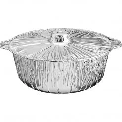 Blue Sky Jet Foil Disposable Aluminum Pot With Lid (Large) 11.50X4.50 5.5 Quart