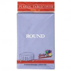 Party Dimensions TableCloth Plastic Disposable Round Lavender 84''