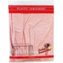 Party Dimensions Light Pink 29''X14'' Plastic Tableskirt
