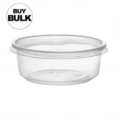 OnlyOneStopShop 8 Oz. Lightweight Clear Plastic Round Deli Container With Lids