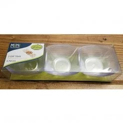 Lillian Tablesettings 6 Count Mini Plastic Clear 3-Dip Dish