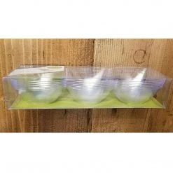 Lillian Tablesettings 6 Count Mini Plastic Clear 3-Dip Dish