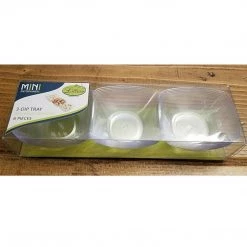 Lillian Tablesettings 6 Count Mini Plastic Clear 3-Dip Dish