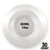 Elegant Plates Lillian Premium Quality Heavyweight Plastic Bowls Clear Value Pack 14 Oz