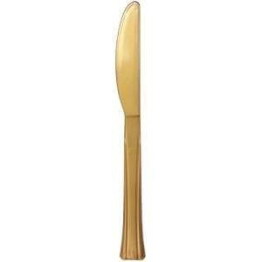 Lillian Tablesettings Extra Strong Quality Gold Premium Plastic Knives Plastic Cutlery 4 Lillian Tablesettings Extra Strong Quality Gold Premium Plastic Knives Plastic Cutlery