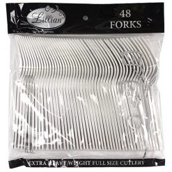 Lillian Tablesettings Extra Strong Quality Pearl Premium Plastic Forks