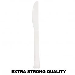 Lillian Tablesettings Extra Strong Quality Pearl Premium Plastic Knife Plastic Cutlery