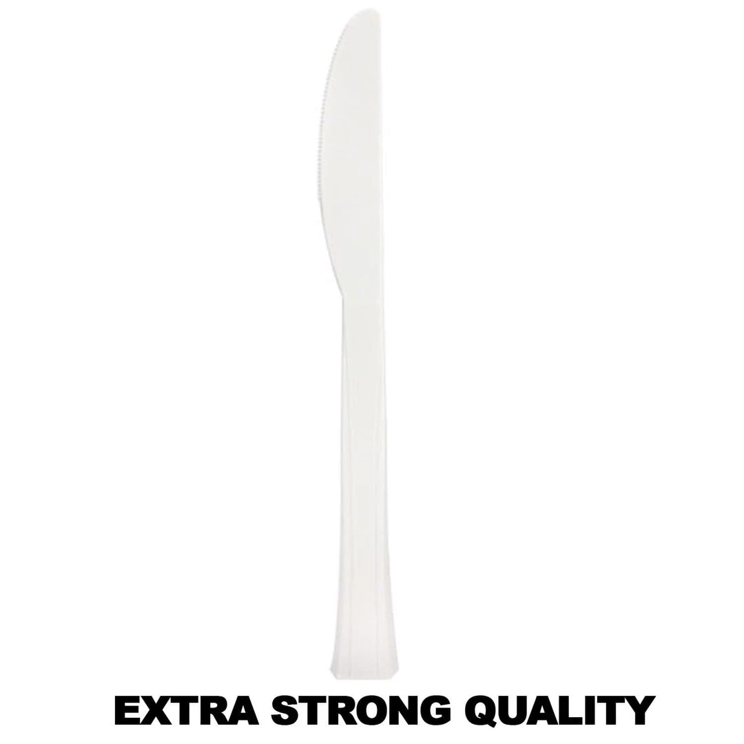 Lillian Tablesettings Extra Strong Quality Pearl Premium Plastic Knife Plastic Cutlery 1 Lillian Tablesettings Extra Strong Quality Pearl Premium Plastic Knife Plastic Cutlery