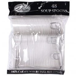 Lillian Tablesettings Extra Strong Quality Pearl Premium Plastic Soupspoons