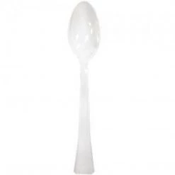 Plastic Cutlery Lillian Tablesettings Extra Strong Quality Pearl Premium Plastic Teaspoons