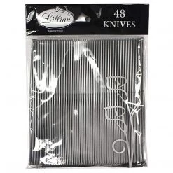 Lillian Tablesettings Extra Strong Quality Premium Plastic Silver Knives