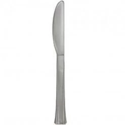 Lillian Tablesettings Extra Strong Quality Premium Plastic Silver Knives