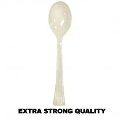 Plastic Cutlery Lillian Tablesettings Extra Strong Quality Premium Plastic Soupspoon Sahara