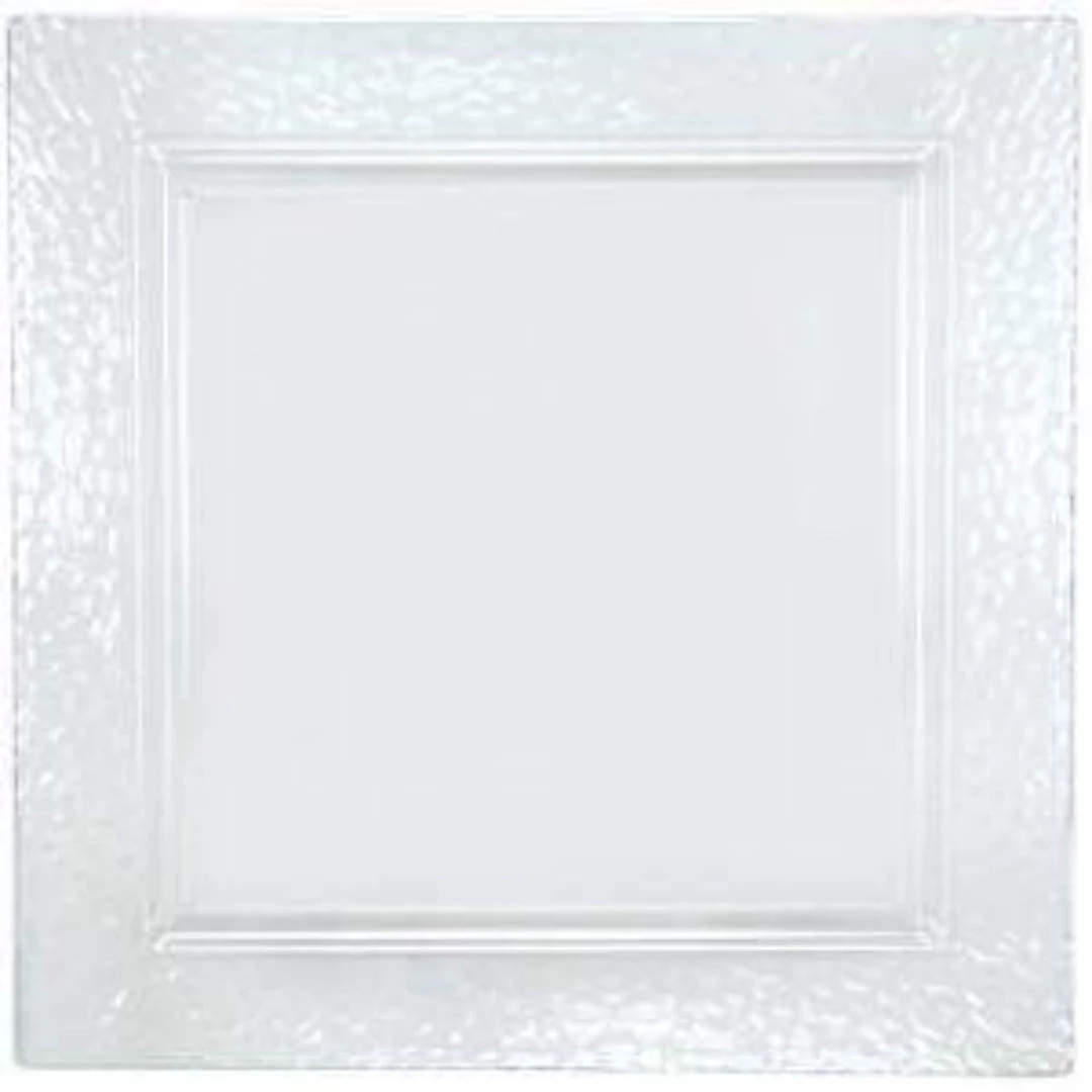 Lillian Tablesettings Square Pebbled Tray Clear 12" (PACK OF 2) 2 Lillian Tablesettings Square Pebbled Tray Clear 12" (PACK OF 2)
