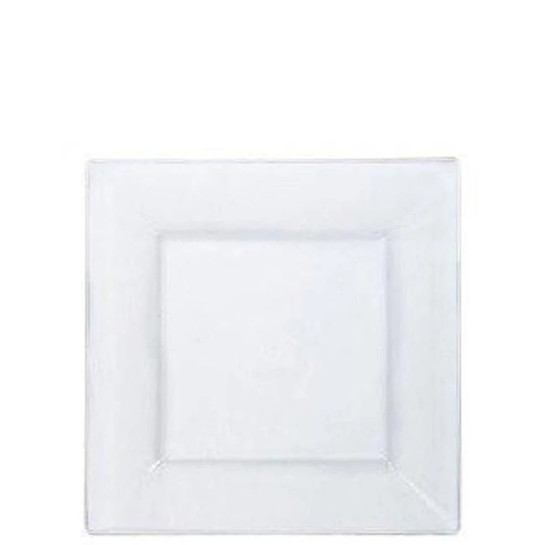 Lillian Tablesettings Square Plastic Dinner Plates Clear 6.5" Elegant Plates 1 Lillian Tablesettings Square Plastic Dinner Plates Clear 6.5" Elegant Plates