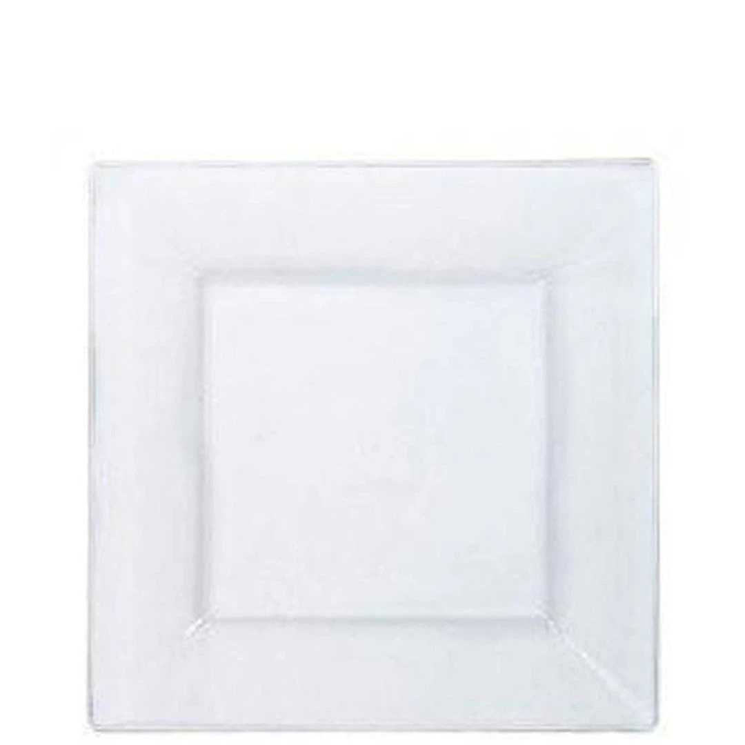 Lillian Tablesettings Square Plastic Dinner Plates Clear 8" Elegant Plates 1 Lillian Tablesettings Square Plastic Dinner Plates Clear 8" Elegant Plates
