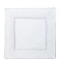 Elegant Plates Lillian Tablesettings Square Plastic Dinner Plates Clear 9.5"