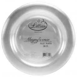 Lillian Tablesettings Magnificence Plastic Dinner Plate Clear 10.25" Elegant Plates