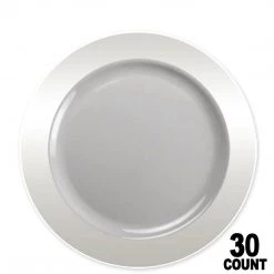 Lillian Tablesettings Magnificence Plastic Dinner Plate Clear 9" Elegant Plates