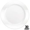 Lillian Tablesettings Elegant Plates Magnificence Plastic Dinner Plate Pearl White 10.25"