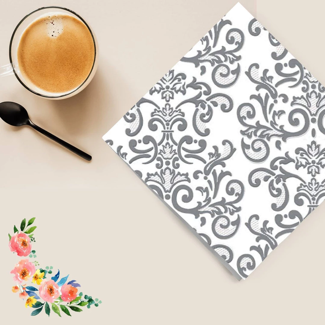 Nicole Fantini Collection Metallic #5 Disposable Lunch Paper Napkins 20 Ct 3 Nicole Fantini Collection Metallic #5 Disposable Lunch Paper Napkins 20 Ct