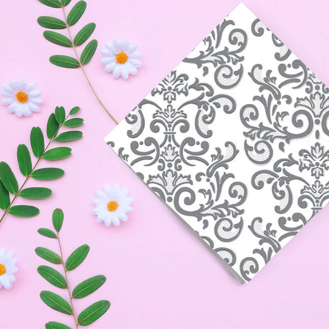 Nicole Fantini Collection Metallic #5 Disposable Lunch Paper Napkins 20 Ct 4 Nicole Fantini Collection Metallic #5 Disposable Lunch Paper Napkins 20 Ct