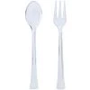 Lillian Mini Plastic Spoons/Forks Clear Combo