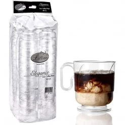 Lillian Mug 8 Oz Elegance Clear Coffee