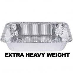 Nicole Collection Disposable Aluminum Pan 1/2 Size Deep Foil Pan Extra Heavy Weight 9 X 13"