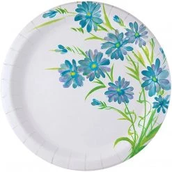 Nicole Collection Paper Plates Nicole Home Collection Everyday Paper Plate Blue Floral 10.25"