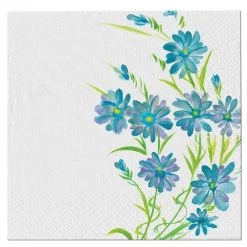 Nicole Collection Elegant Napkins Blue Floral Lunch Napkins