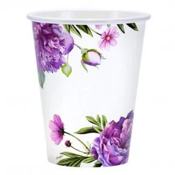 Nicole Home Paper Plates Paper Cup Hot Cold Peony 12 Oz