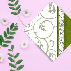 Nicole Fantini Collection Olive Curlicue Disposable Lunch Paper Napkins 20 Ct Elegant Napkins