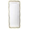 Decorline Aristocrat Collection Narrow Serving Trays White & Gold 13.75x6 Elegant Plates