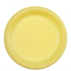 SALE Hanna K. Signature Plastic Plates Yellow 9" 50CT