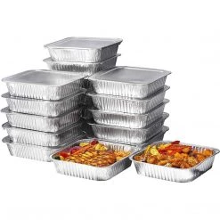 Nicole Collection Large Disposable Aluminum Rectangular Foil Lid For Rack Roaster 17X12.5X3.19