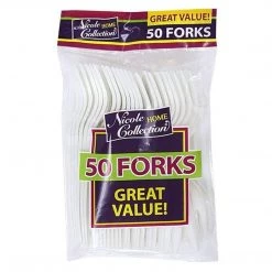 Nicole Collection Nicole Home Collection Medium Weight Fork White Plastic Cutlery