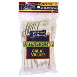Nicole Collection Plastic Cutlery Nicole Home Collection Medium Weight Teaspoon White