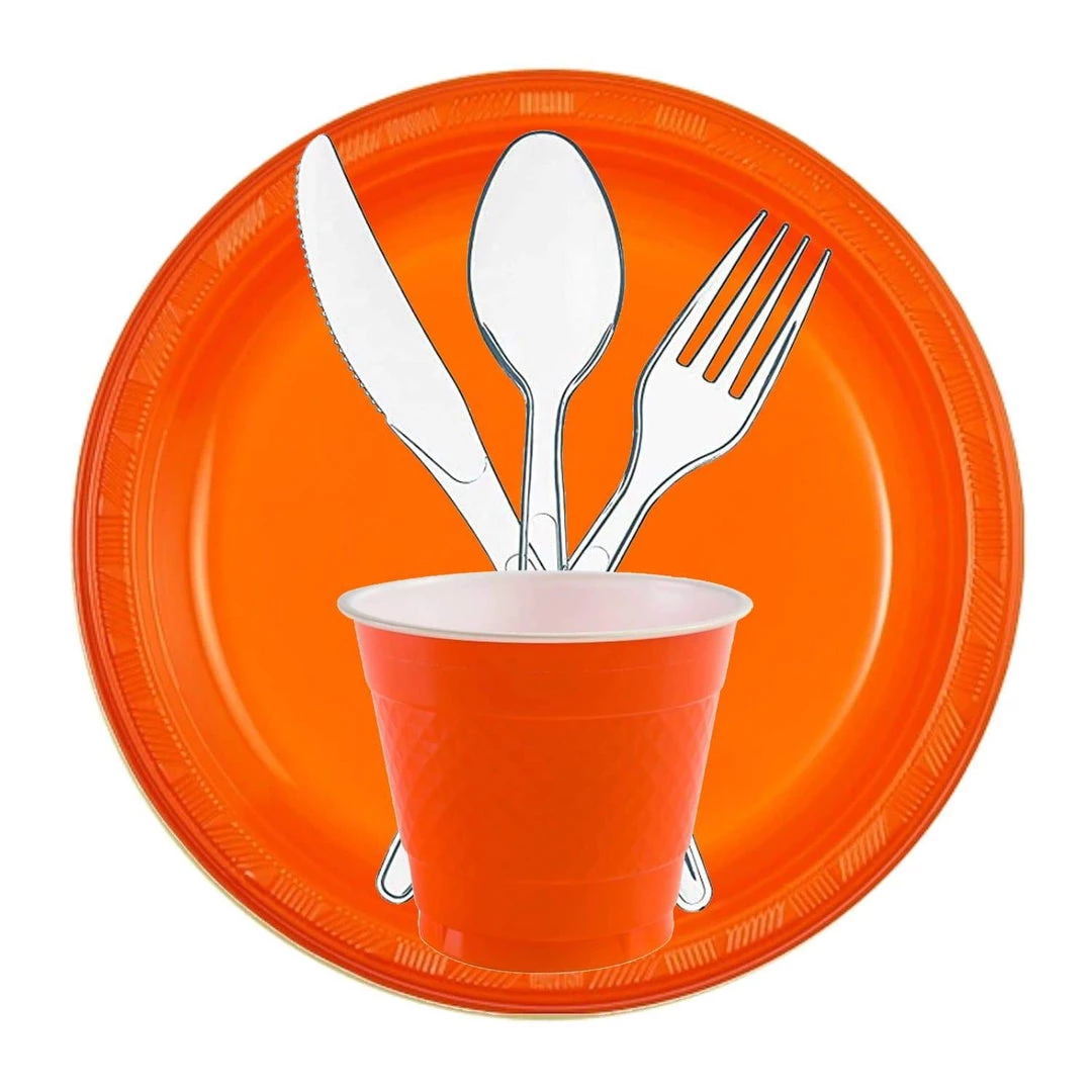 SALE Hanna K. Signature Plastic Plates Orange 7" 50 Count 3 SALE Hanna K. Signature Plastic Plates Orange 7" 50 Count