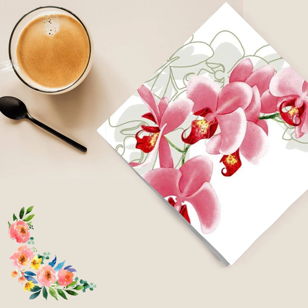 Nicole Fantini Collection Orchid Stem Disposable Lunch Paper Napkins 20 Ct Elegant Napkins 3 Nicole Fantini Collection Orchid Stem Disposable Lunch Paper Napkins 20 Ct Elegant Napkins