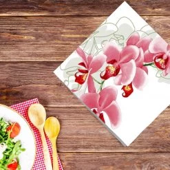 Nicole Fantini Collection Orchid Stem Disposable Lunch Paper Napkins 20 Ct Elegant Napkins