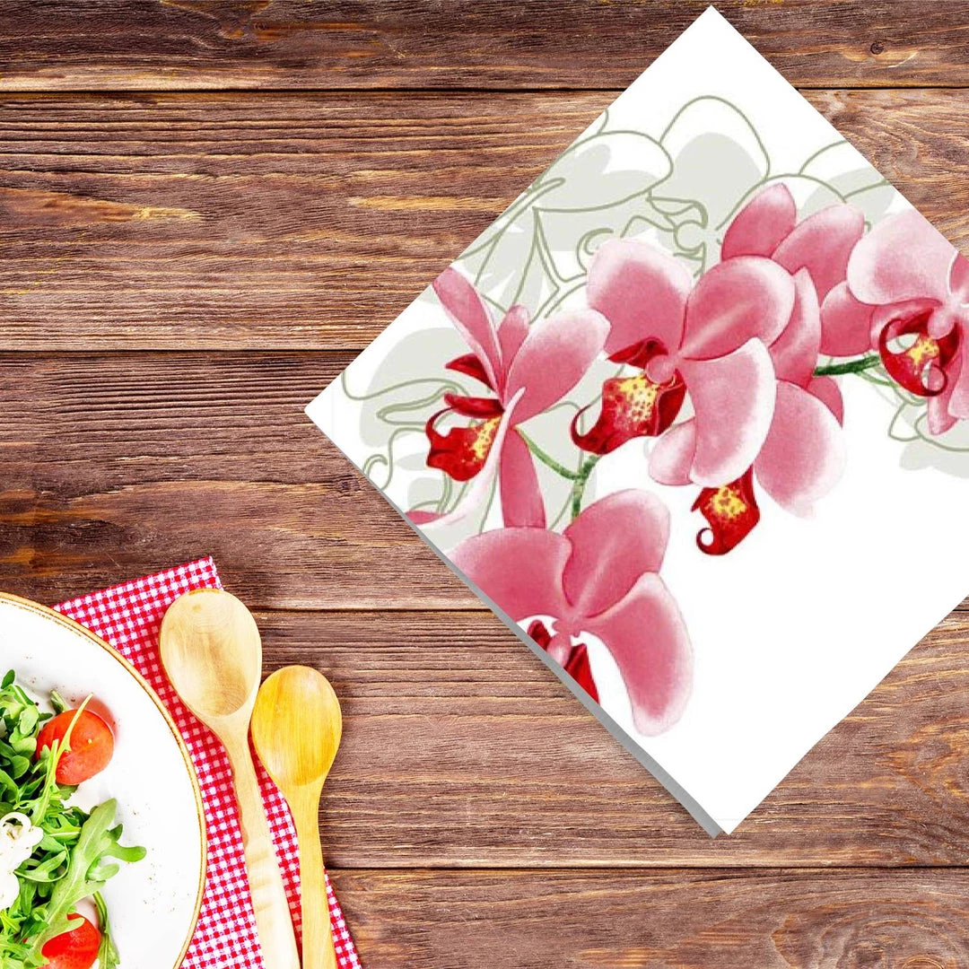 Nicole Fantini Collection Orchid Stem Disposable Lunch Paper Napkins 20 Ct Elegant Napkins 2 Nicole Fantini Collection Orchid Stem Disposable Lunch Paper Napkins 20 Ct Elegant Napkins