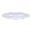 Hanna K Signature Oval Plastic Tray White 18'' X 14.5'' Elegant Trays