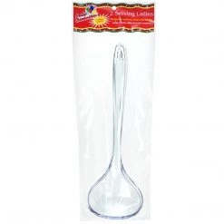 Party Dimensions Premium Heavy Weight Plastic Clear Serving Ladle 2.5oz Serving Utensils