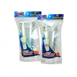 OnlyOneStopShop Nicole Home Collection Premium Plastic Chevron Cups With Lids And Straws 24 Oz