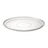 Party Dimensions Elegant Trays 12'' Clear Plastic Ridged Tray