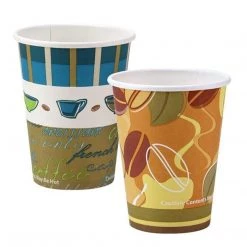 Nicole Home Paper Cup Coffee Bean Pattern Hot Cold 12 Oz Paper Cups
