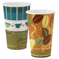 Nicole Home Paper Cup Hot Coffee Bean Pattern Hot Cold 16 Oz Paper Cups