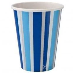 Lillian Clearance Sale SALE Paper Cup Hot Cold Blue Stripe 9 Oz 24 Count
