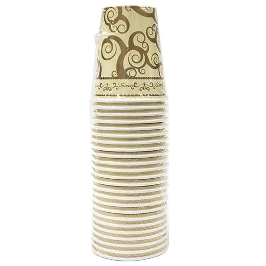 Hanna K SALE Paper Cup Medley Gold Hot Cold 9 Oz 24 Count Clearance Sale 5 Hanna K SALE Paper Cup Medley Gold Hot Cold 9 Oz 24 Count Clearance Sale